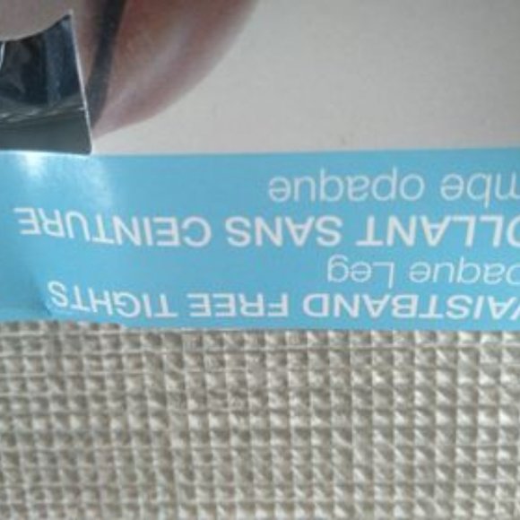 2 Maternity NWT Black opaque waistband free tights - Picture 4 of 4